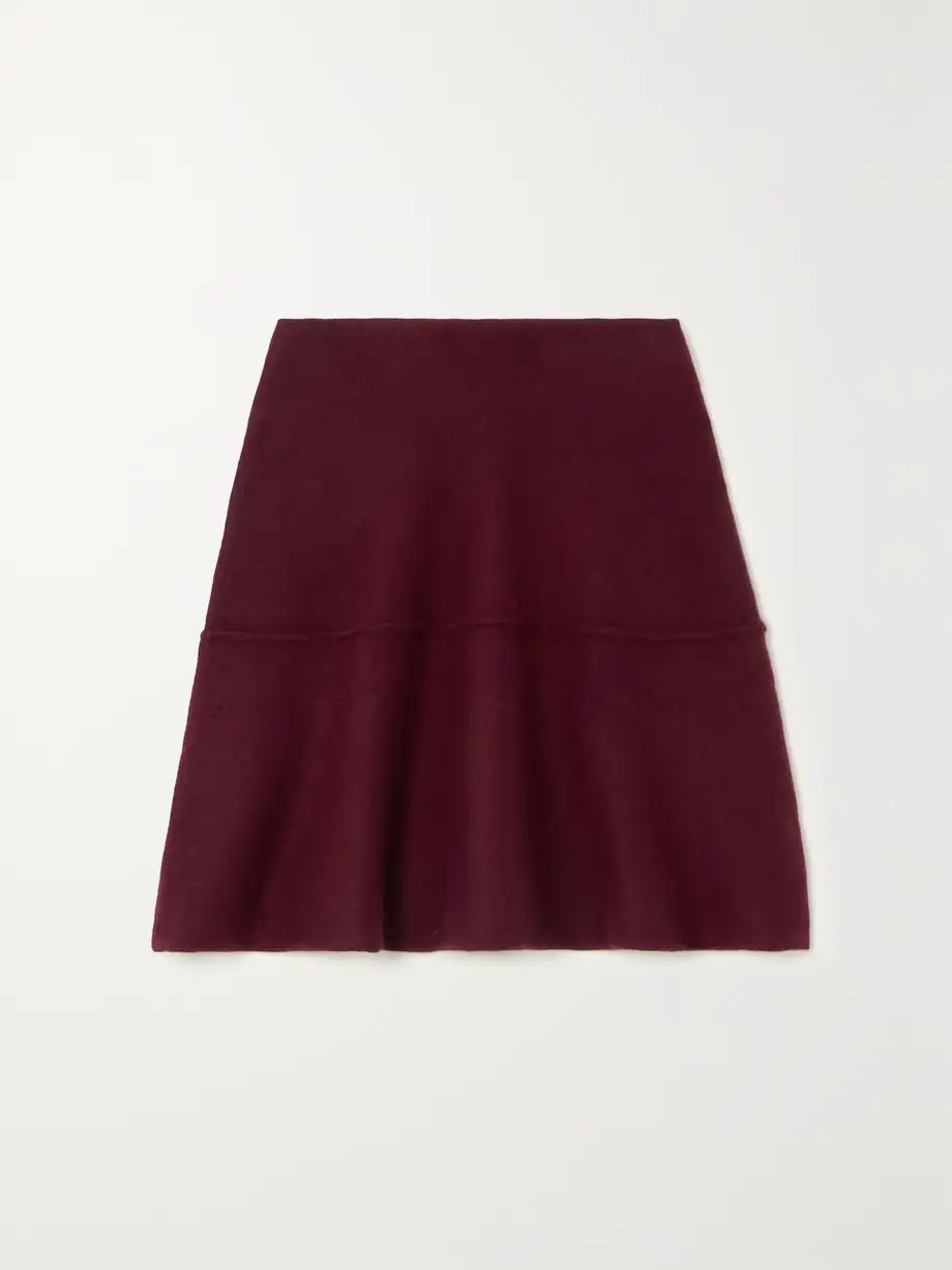 LISA YANG - Cashmere Mini Skirt - Red Cover