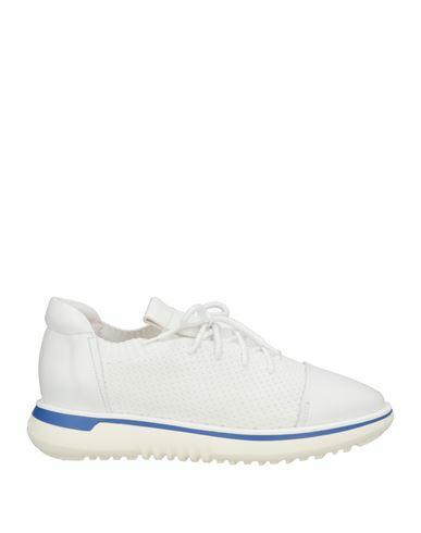 Giorgio Armani Man Sneakers White Leather, Textile fibers Cover