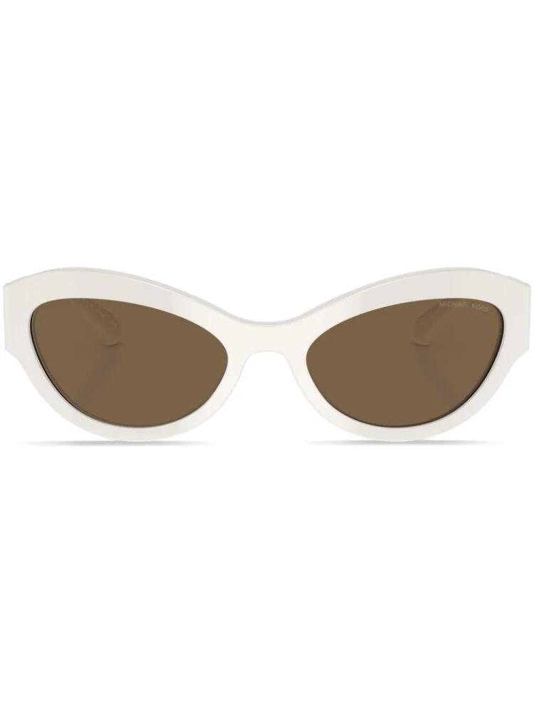 Michael Kors Burano oval-frame sunglasses - White Cover