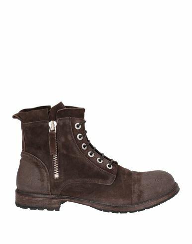 Moma Man Ankle boots Dark brown Leather Cover