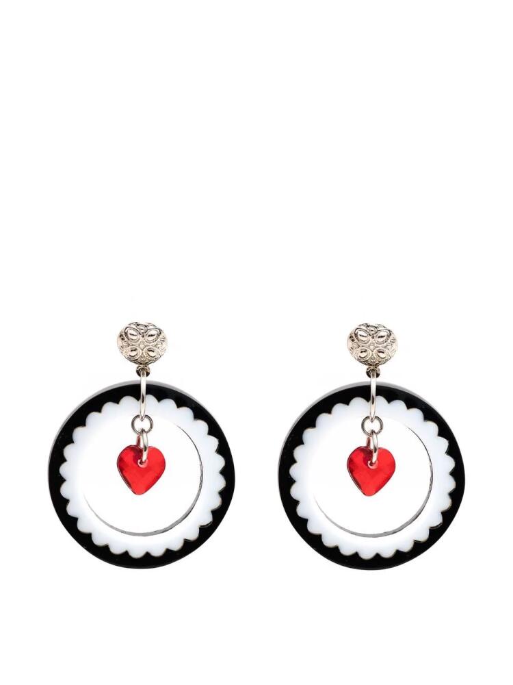 Amir Slama heart charm earrings - Black Cover