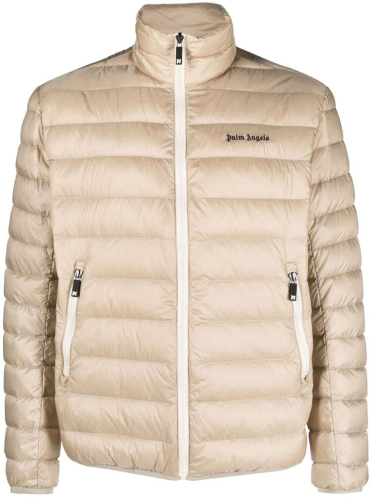 Palm Angels quilted down jacket - Neutrals Cover