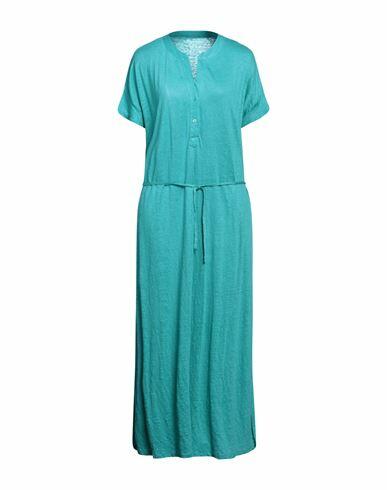 Majestic Filatures Woman Midi dress Turquoise Linen, Elastane Cover