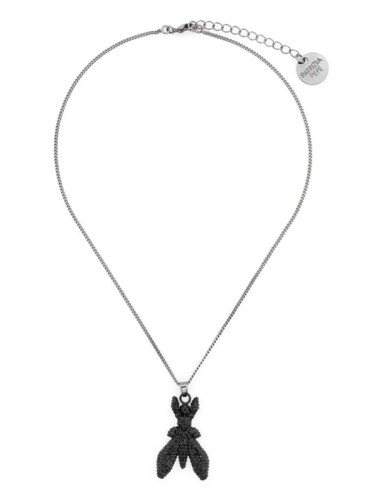 Patrizia Pepe rhinestone-embellished Fly necklace - Black Cover