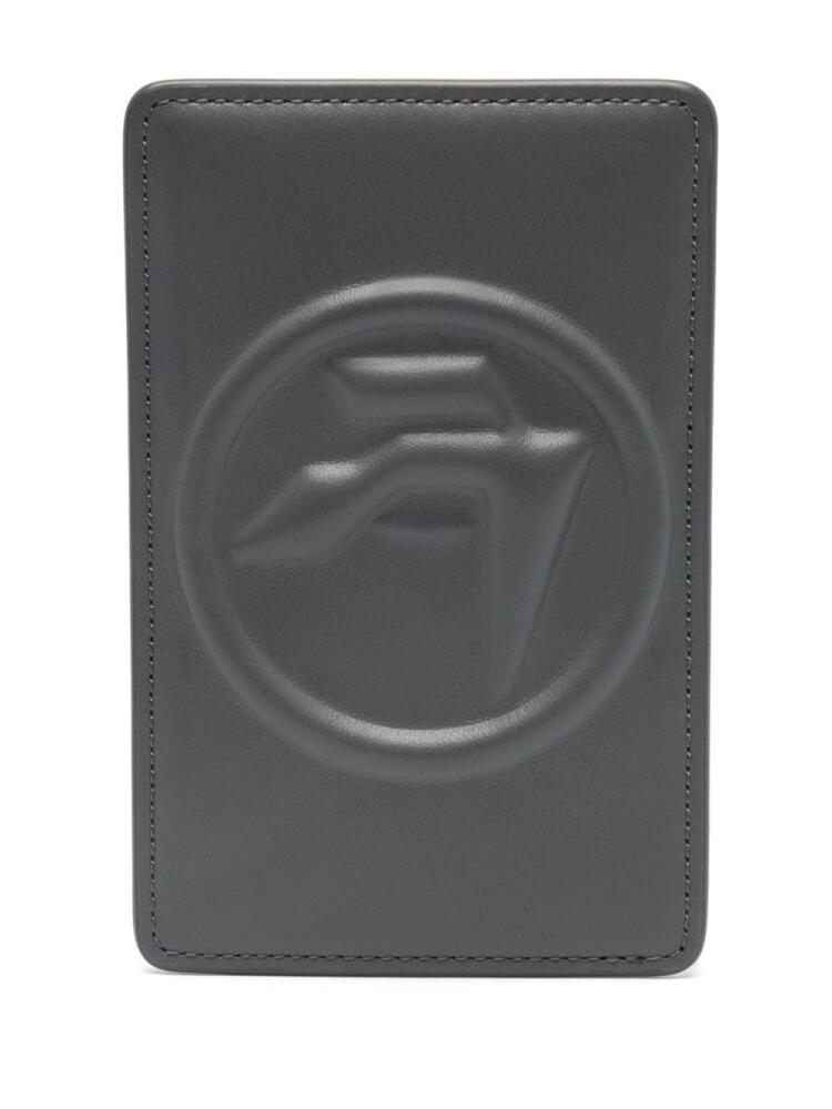 AMBUSH logo-embossed card holder - Grey Cover