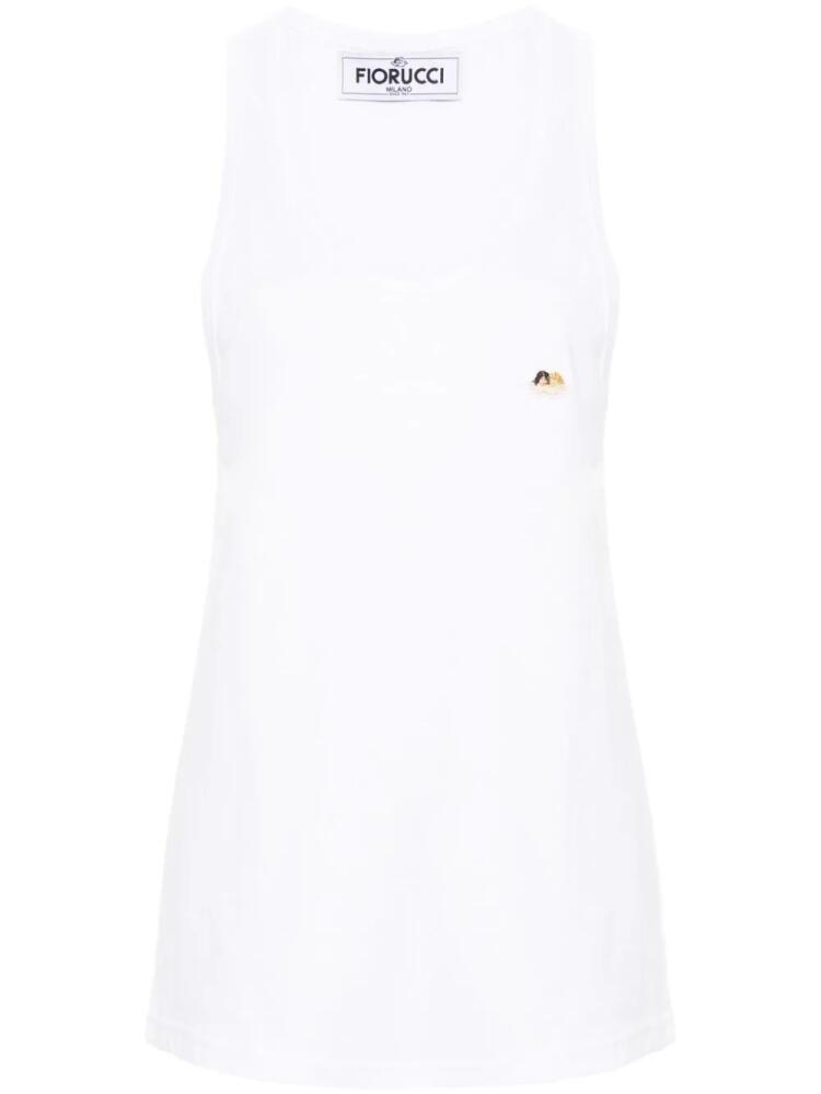 Fiorucci logo-appliqué tank top - White Cover