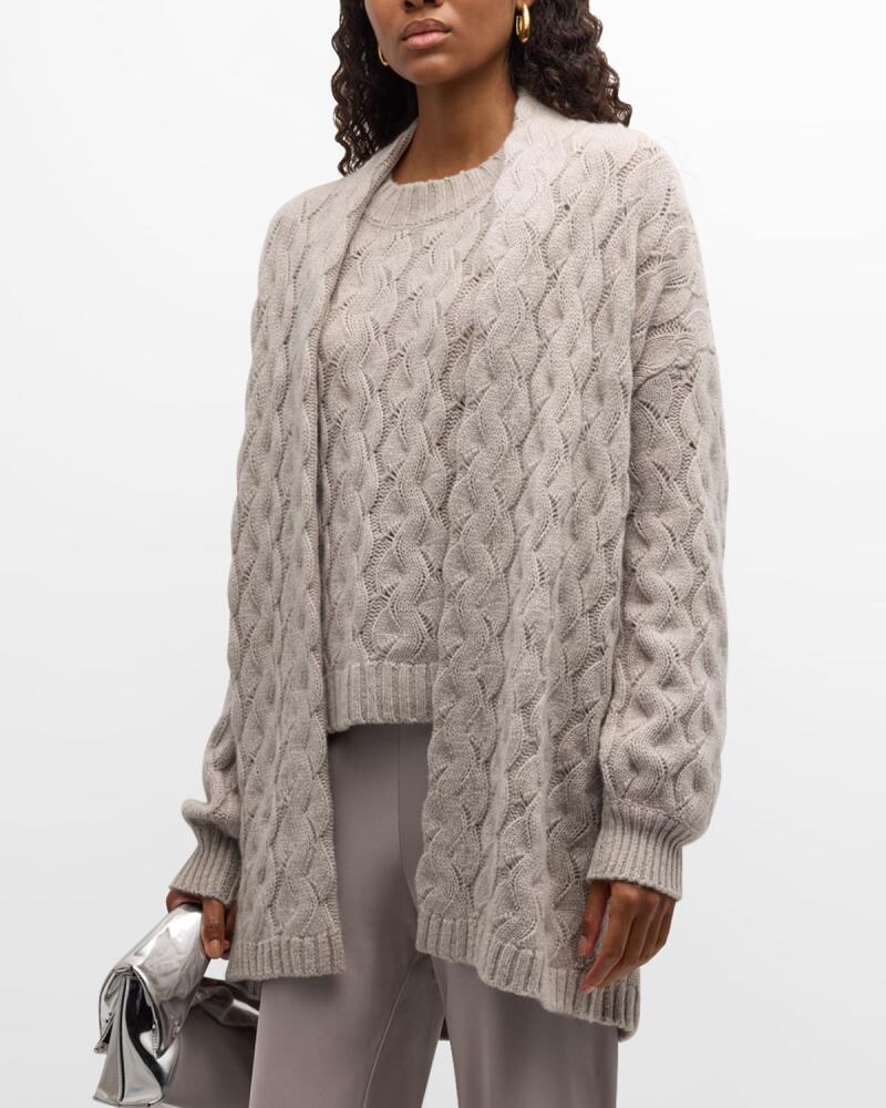 TSE Cashmere Cashmere Oversized Cable-Knit Cardigan Cover