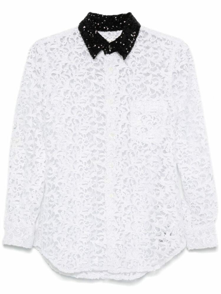 Comme Des Garçons guipure-lace shirt - White Cover