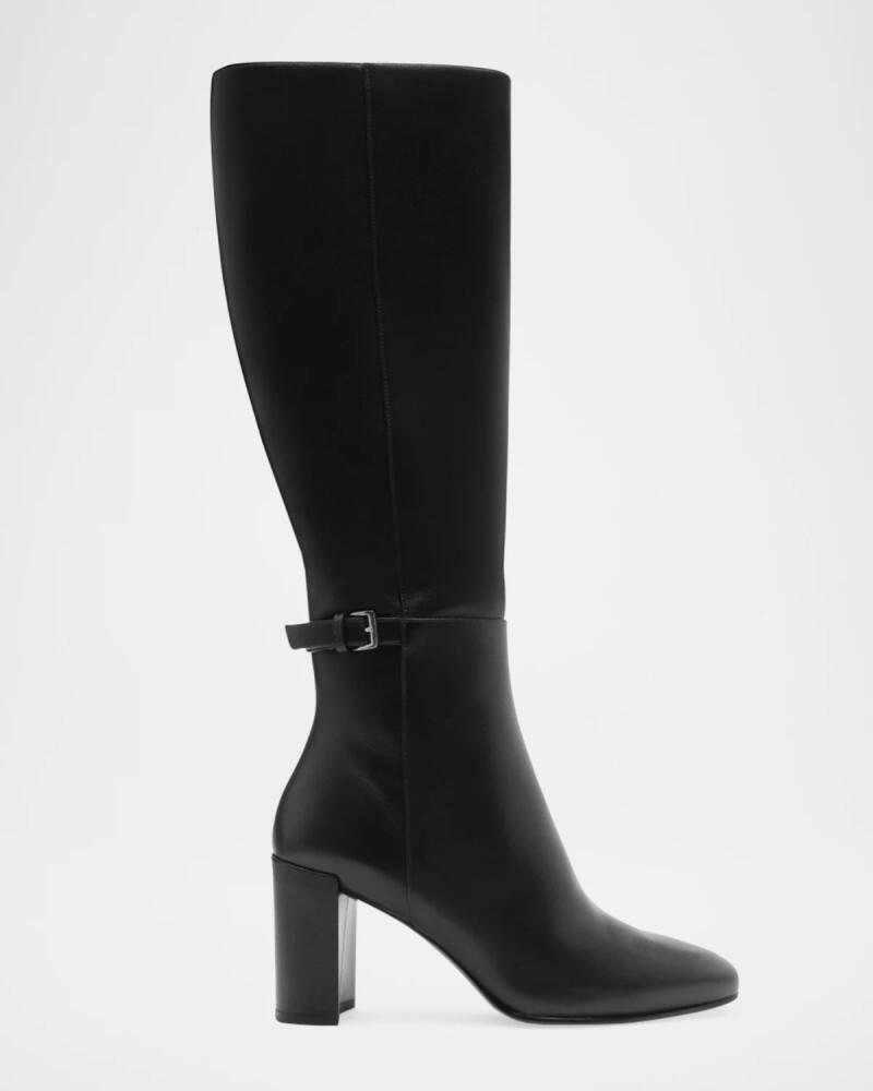 Alexandre Birman Candance Leather Buckle Knee Boots Cover