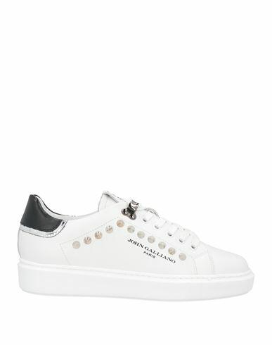 John Galliano Woman Sneakers White Calfskin Cover