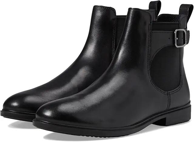 ECCO Dress Classic Chelsea Buckle Ankle Boot (Black) Women's Boots Cover