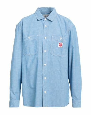 Carhartt Man Denim shirt Sky blue Cotton Cover