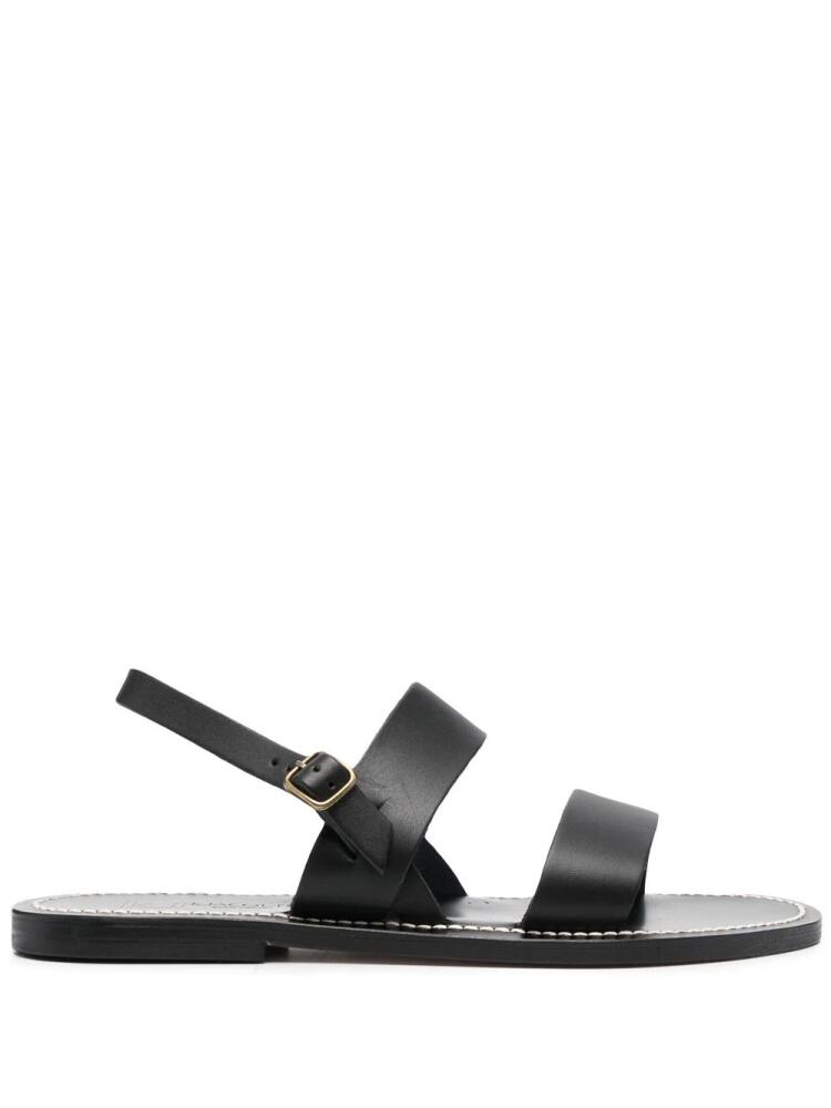 K. Jacques contrast-stitching calf-leather sandals - Black Cover