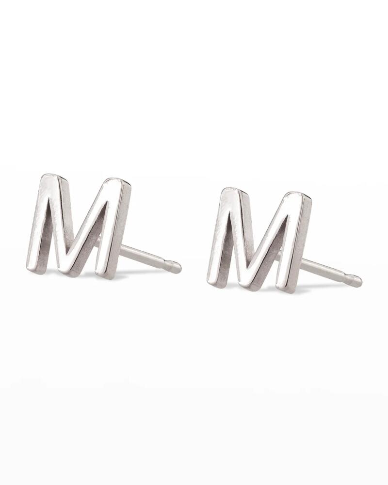 Maya Brenner Designs White Gold Mini Initial Earring Cover