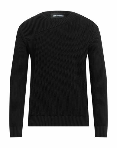 Les Hommes Man Sweater Black Cotton Cover