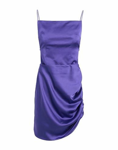 Nineminutes Mini Abito In Raso Woman Mini dress Purple Polyester, Elastane Cover