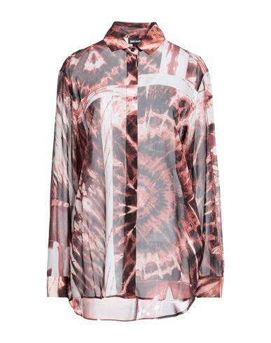 Just Cavalli Woman Shirt Brick red Viscose Cover