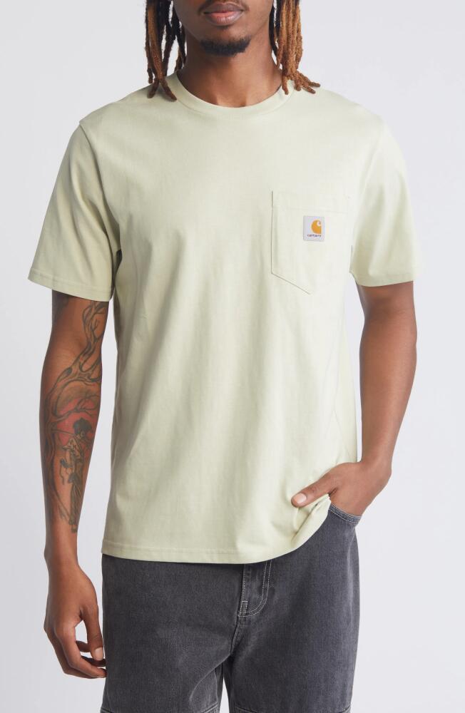 Carhartt Work In Progress Logo Pocket T-Shirt in Beige Cover