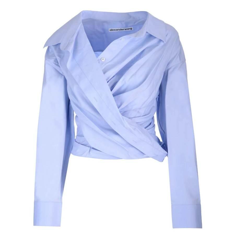 Alexander Wang Wrap Cotton Long-Sleeved Shirt Cover