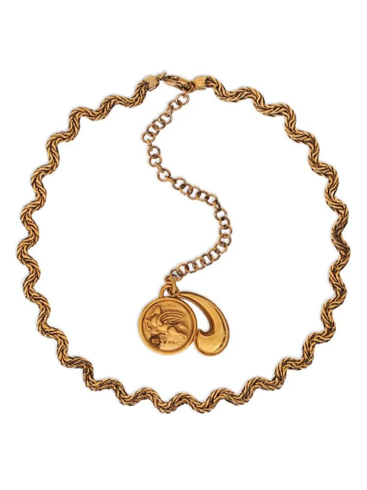 ETRO logo-charm chain necklace - Gold Cover