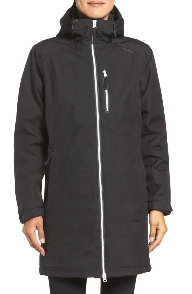 Helly Hansen Belfast Long Waterproof Winter Rain Jacket in Black Cover