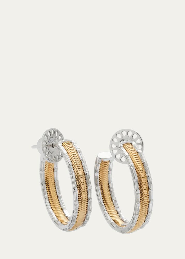 Nikos Koulis Feelings Two-Tone Baguette Diamond Hoop Earrings Cover