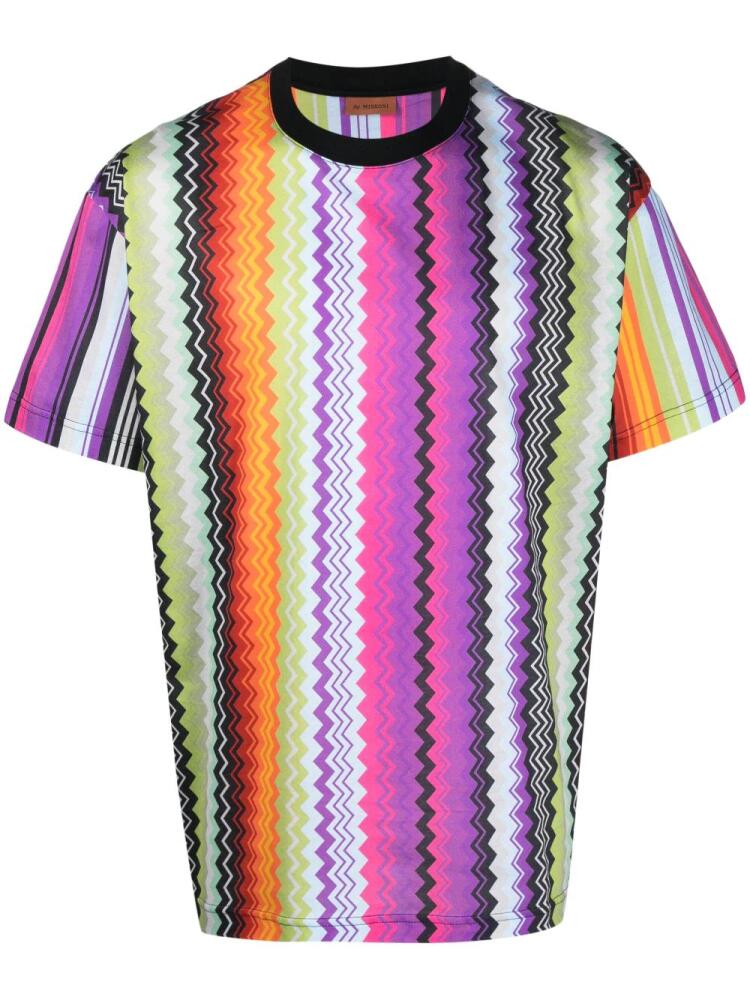 Missoni signature zigzag cotton T-shirt - Black Cover