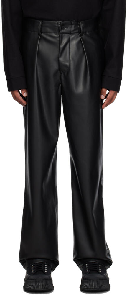 The Frankie Shop Black Baker Faux-Leather Trousers Cover