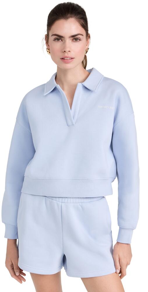 Sweaty Betty Elevated Collared Sweatshirt Salt Blue Cover