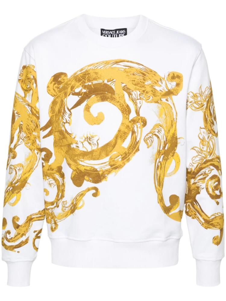 Versace Jeans Couture baroque-print sweatshirt - White Cover