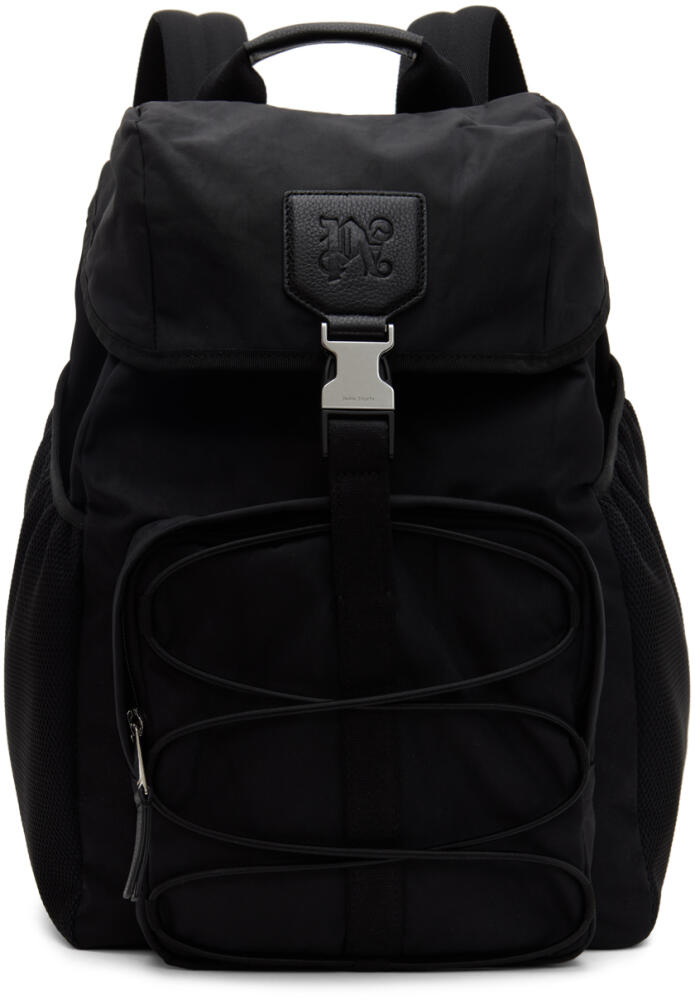 Palm Angels Black Buckle Monogram Backpack Cover