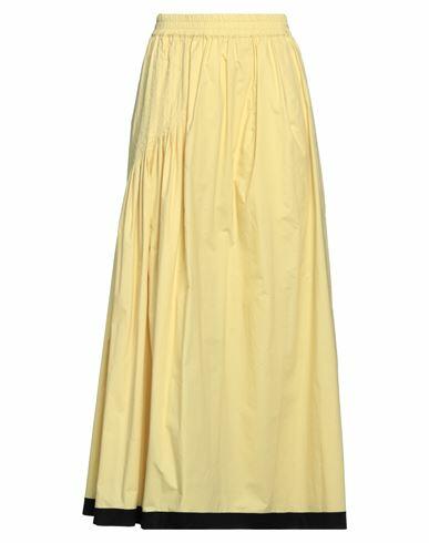 Gentryportofino Woman Maxi skirt Yellow Cotton Cover