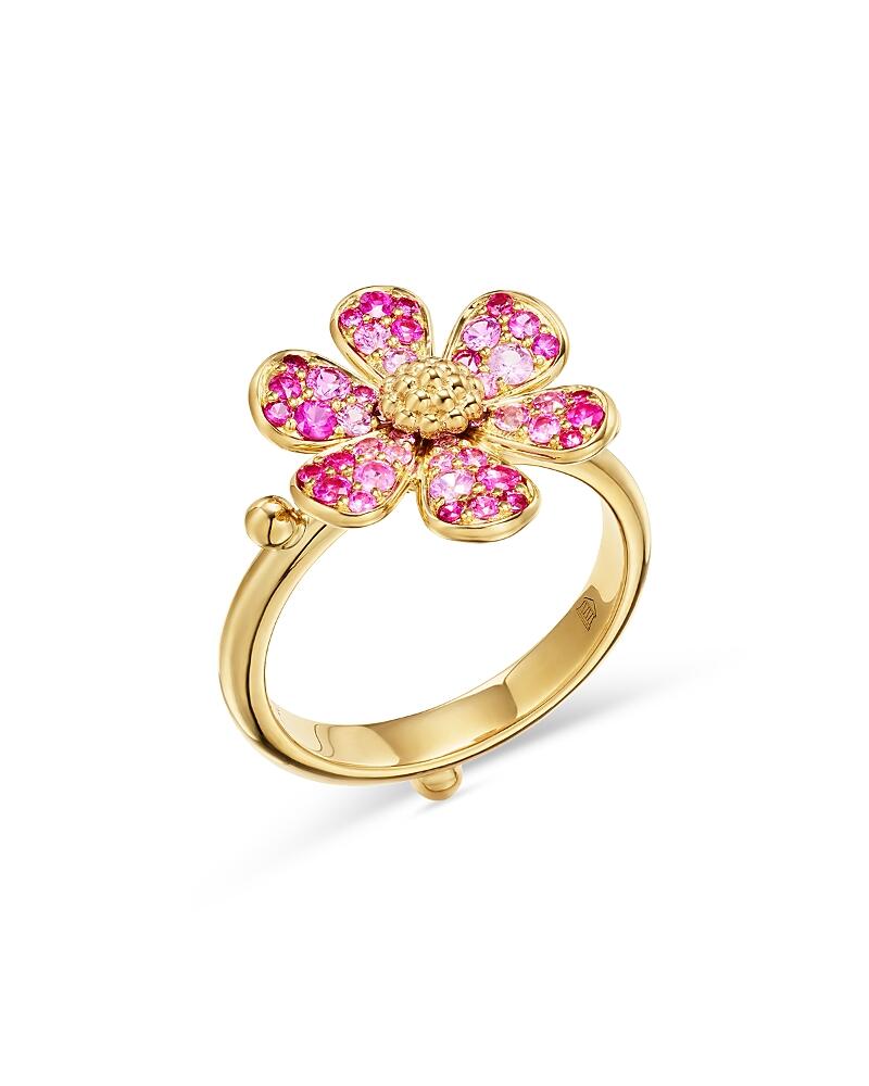 Temple St. Clair 18K Yellow Gold Multi-Gemstone & Diamond Flower Power Ring Cover