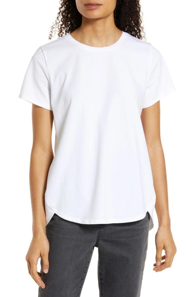 NZT by NIC+ZOE Stretch Cotton Shirttail T-Shirt in Paper White Cover