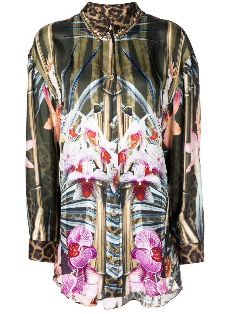 Camilla oversize silk shirt - Multicolour Cover