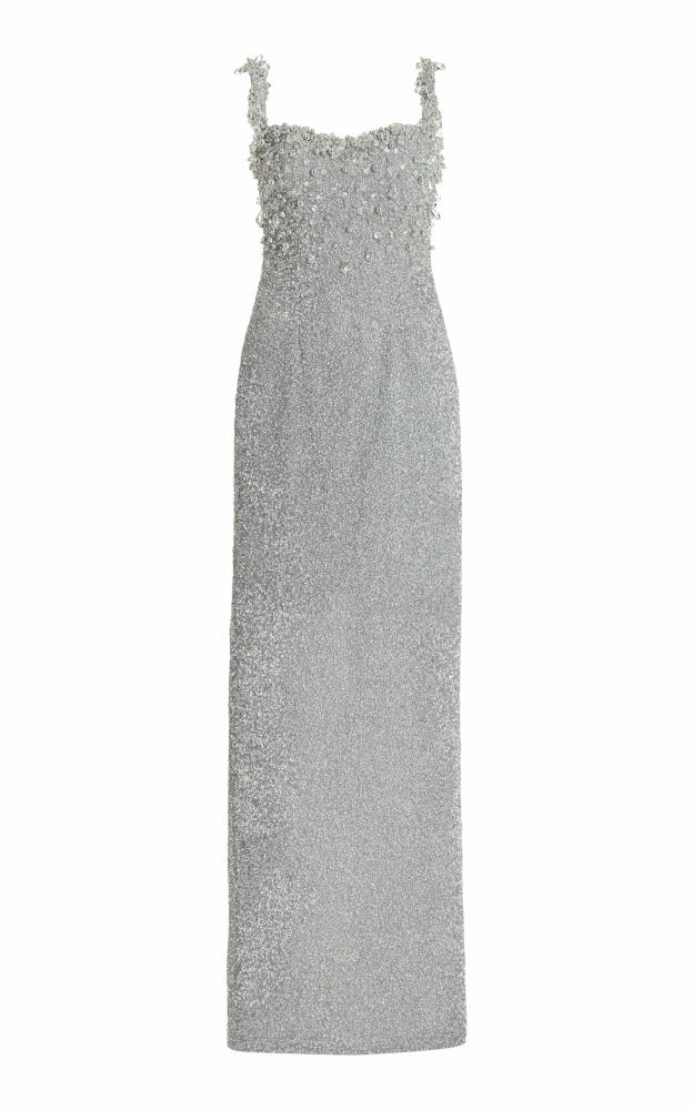 Pamella Roland - Sequined Gown - Silver Cover