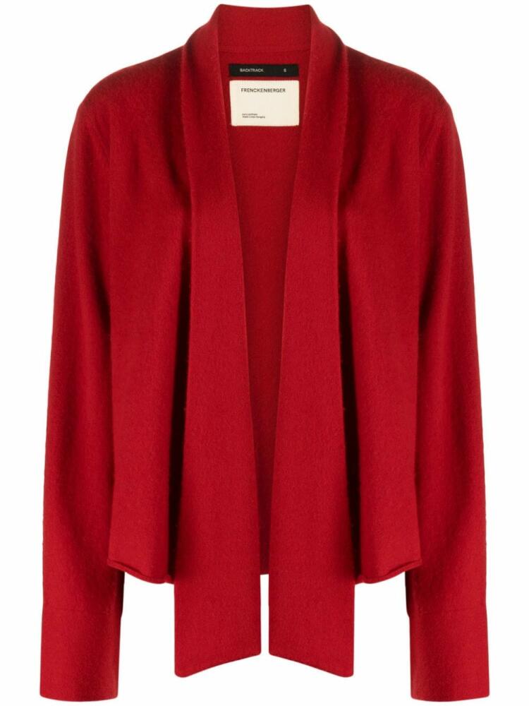 Frenckenberger asymmetric cashmere cardigan - Red Cover