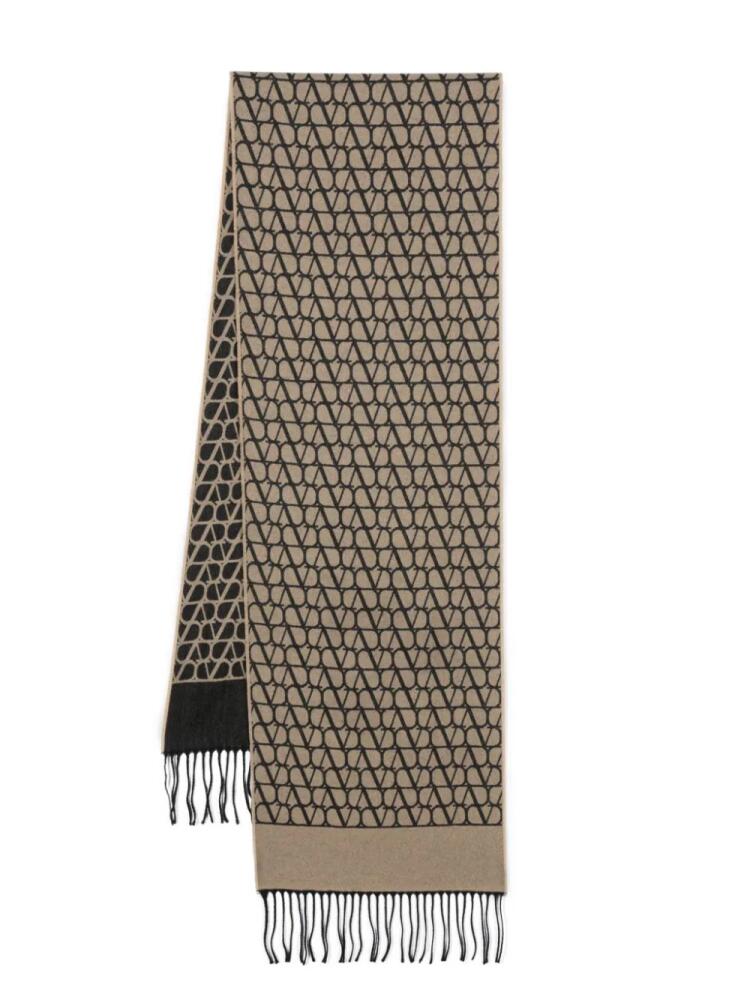 Valentino Garavani Toile Iconographe reversible scarf - Neutrals Cover