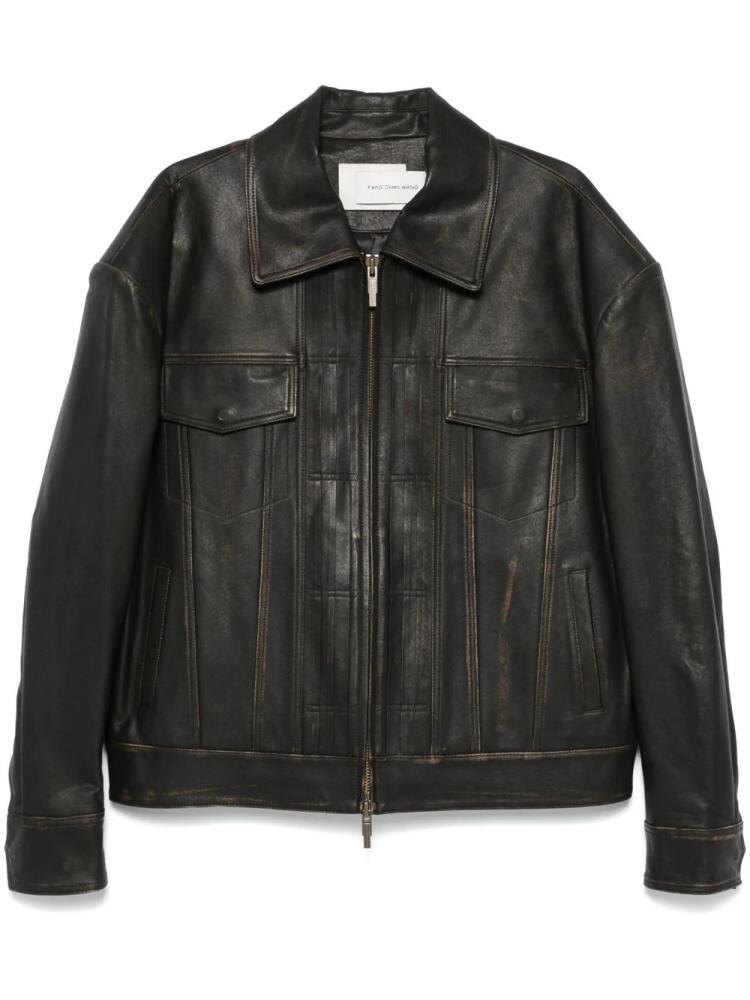 Feng Chen Wang leather jacket - Black Cover