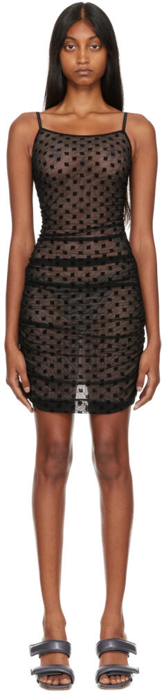 MISBHV Black Flocked Minidress Cover