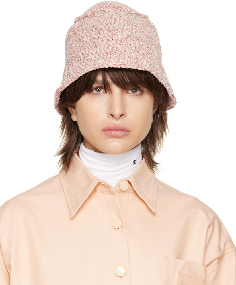 BY FAR Pink Robbie Bucket Hat Cover