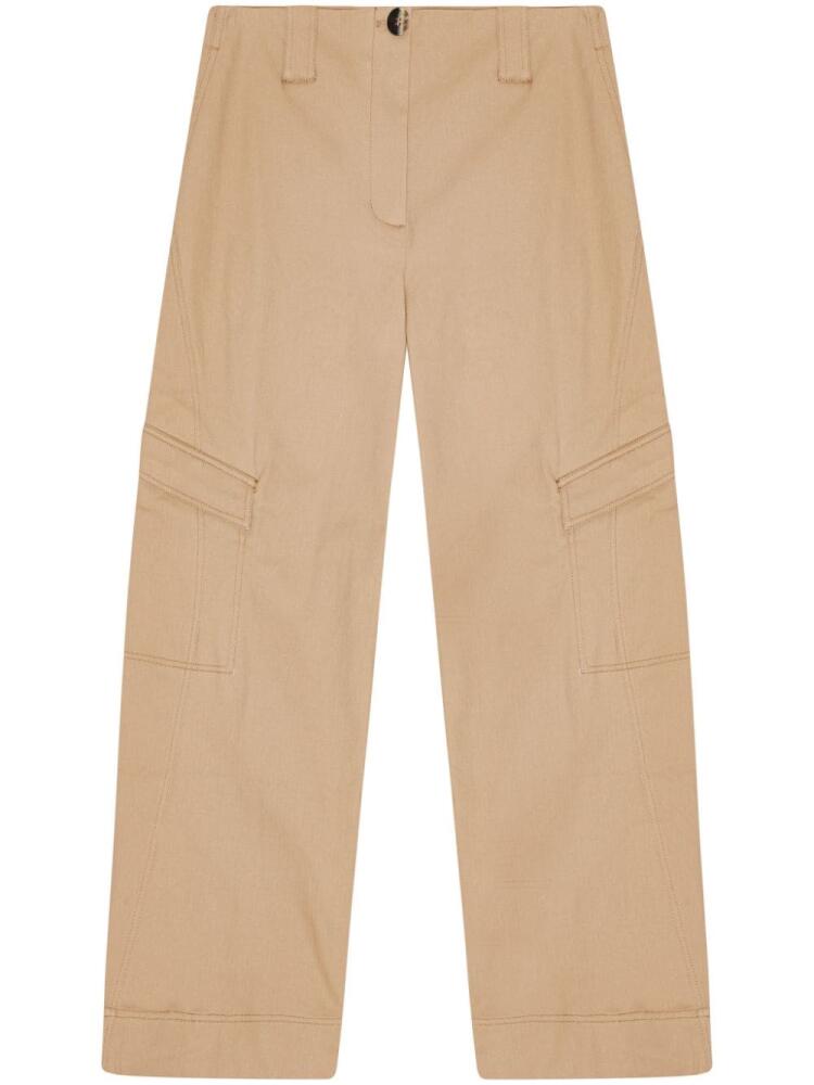 GANNI mid-rise cargo trousers - Neutrals Cover