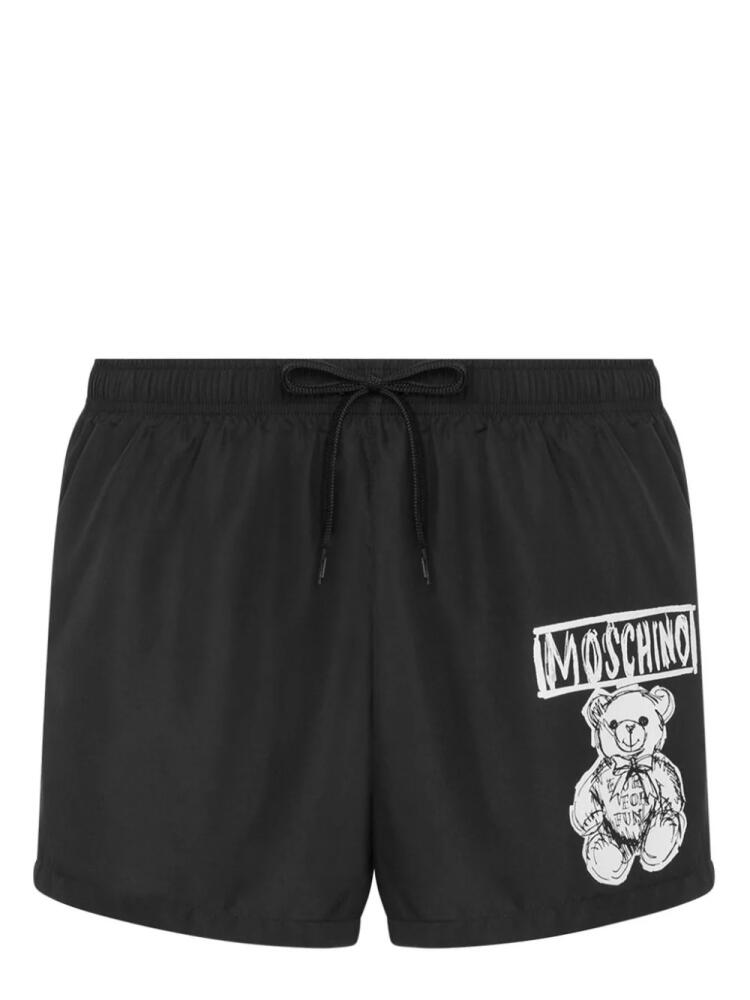 Moschino Teddy Bear patch swim shorts - Black Cover