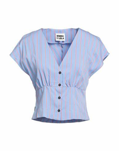 Bimba Y Lola Woman Shirt Light blue Viscose, Polyamide Cover