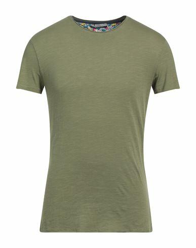 Yes Zee By Essenza Man T-shirt Military green Cotton Cover