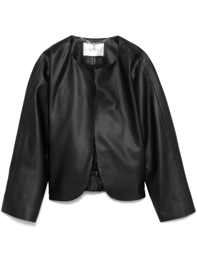 NISSA faux-leather jacket - Black Cover