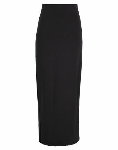 8 By Yoox High-waist Long Skirt W/ Back Split Woman Maxi skirt Black Recycled polyamide, Elastane Cover