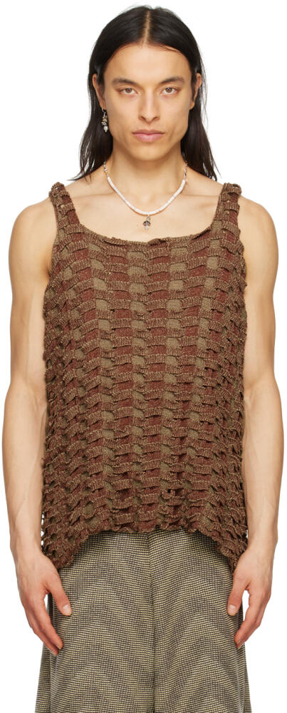 Isa Boulder SSENSE Exclusive Red & Tan Tank Top Cover