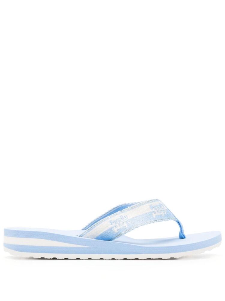 Tommy Hilfiger jacquard-logo flip flops - Blue Cover