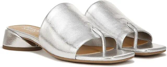 Franco Sarto Loran Slide Sandals (Silver Metallic) Women's Sandals Cover